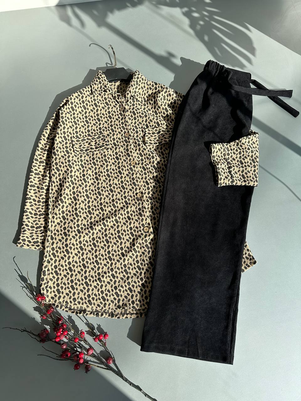 مانتو ژاکارد پلنگی